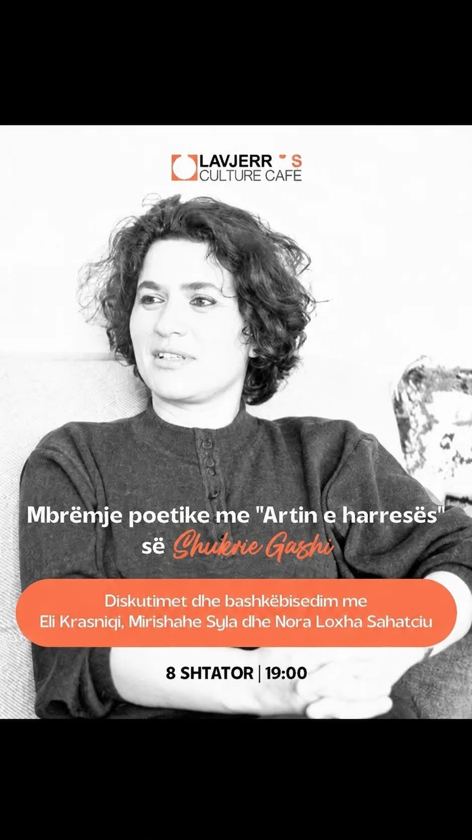 Njoftimi zyrtar për mbrëmjen poetike Arti i Harresës në Lavjerr's.